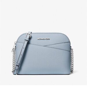 NWT Michael Kors Jet Set Travel Medium Saffiano Leather Dome Crossbody Bag